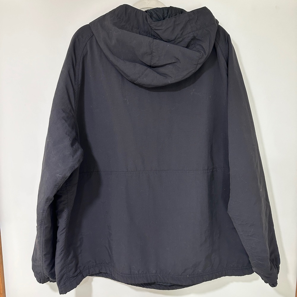 LL Bean Anorak Jacket Insulated Mountain Classic Nylon Mens XXL Black 505355 - Picture 3 of 7
